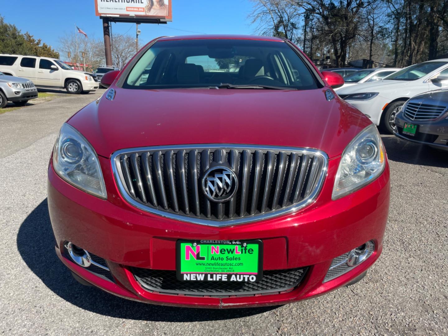 2012 RED BUICK VERANO CONVENIENCE GROUP (1G4PR5SK2C4) with an 2.4L engine, Automatic transmission, located at 5103 Dorchester Rd., Charleston, SC, 29418-5607, (843) 767-1122, 36.245171, -115.228050 - Photo#1